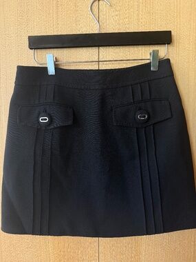 Vintage Prada Virgin Wool Mini Skirt Black | Size: M | US8, IT44